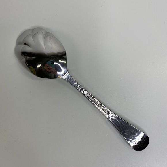 Wallace Continental Sugar Spoon Hammered Handle Stainless 18/0 - Picture 4 of 8